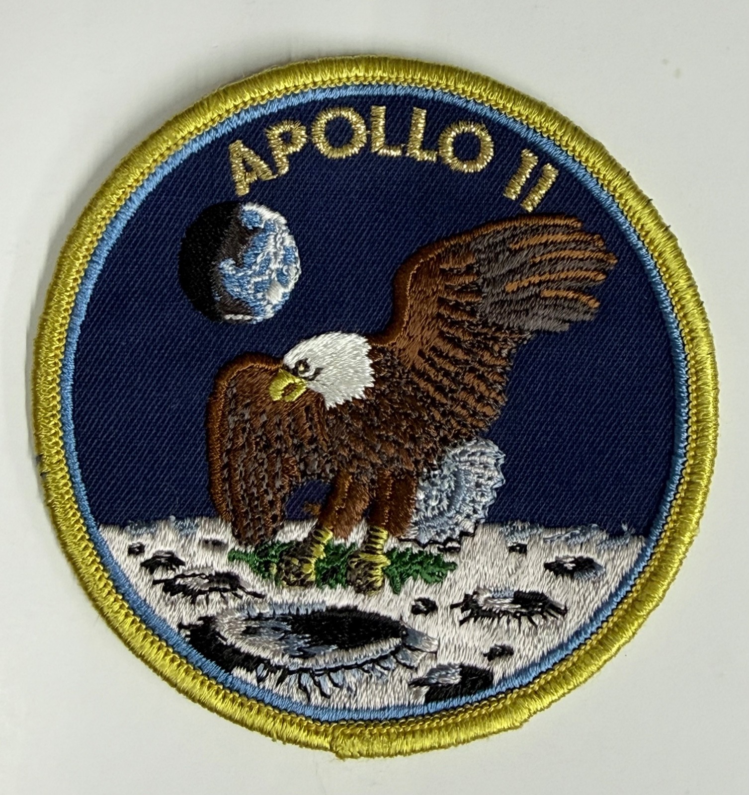 Vintage Original 1969 Apollo 11 Mission Lion Brothers 4" Cloth Backed Patch