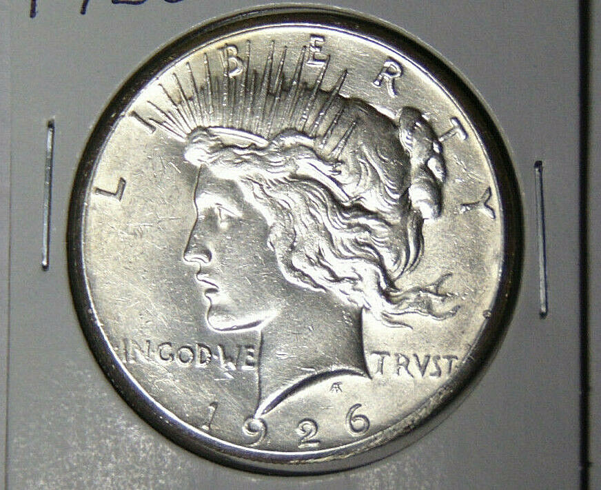 AU 1926 Peace Silver Dollar About Uncirculated Detail Philadelphia Mint (61221)