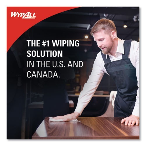 WypAll L10 Towels, POP-UP Box, 1-Ply, 9 x 10.5, White, 125/Box, 18 Boxes/Carton
