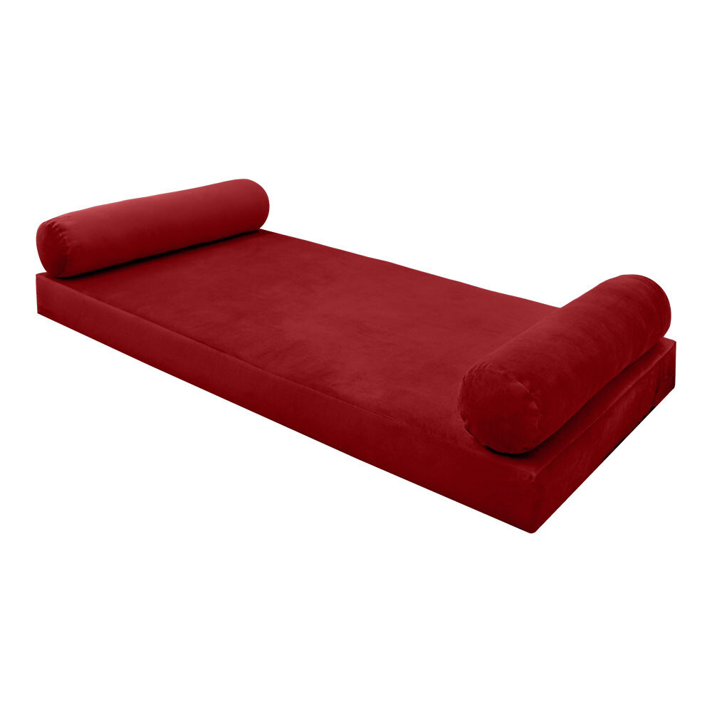 |SLIPCOVER ONLY| S.V5 Velvet Indoor Daybed Mattress Pillow Knife Edge Full AD369