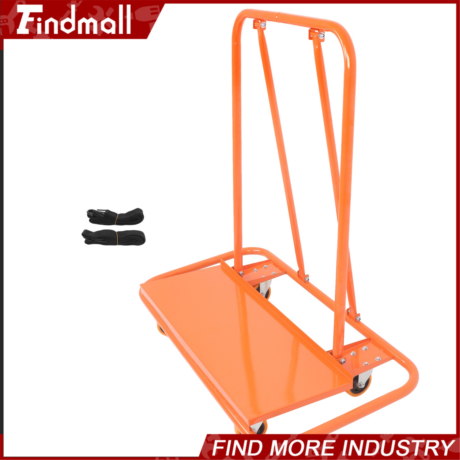 Findmall Drywall Sheet Cart With Safety Belts Handling Sheetrock Sheet Panel