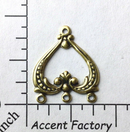 26673          2 Pc  Brass Oxidized Victorian Jewelry Connector Finding