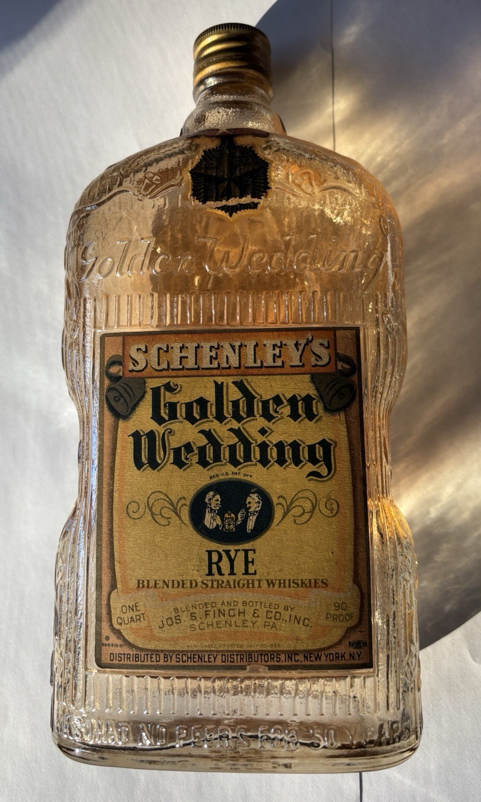 Golden Wedding 1 Quart Rye Bottle