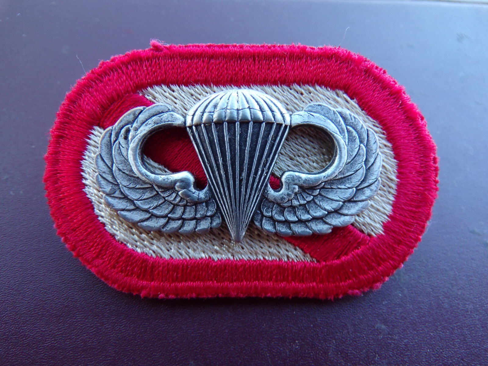 600th Quartermaster Airborne Rigger Jump Wing Badge Pin Military Army Oval Patch