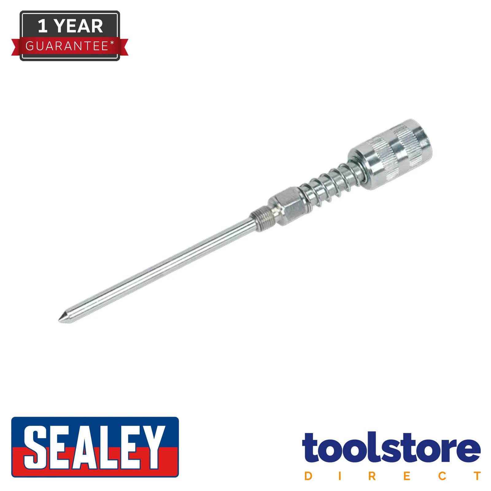 Sealey AK447 170mm Needle Nose Grease Gun Dispenser Nozzle Adaptor Hand/Cordless