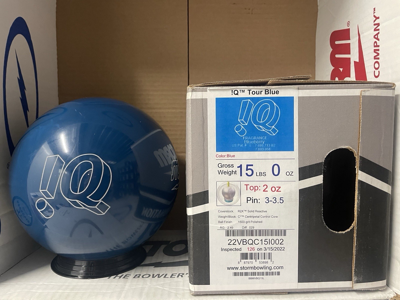 Storm IQ Tour Blue 15lbs! Overseas! NIB!