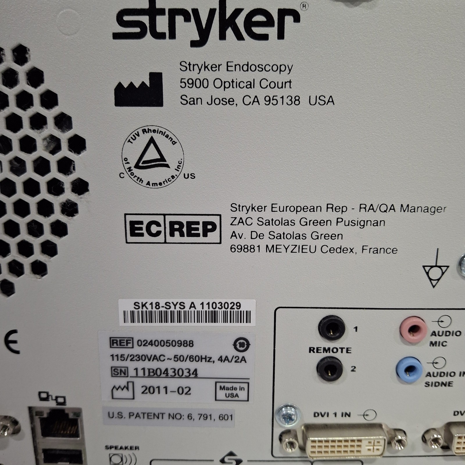 Stryker 240-050-988 SDC Ultra HD Information System