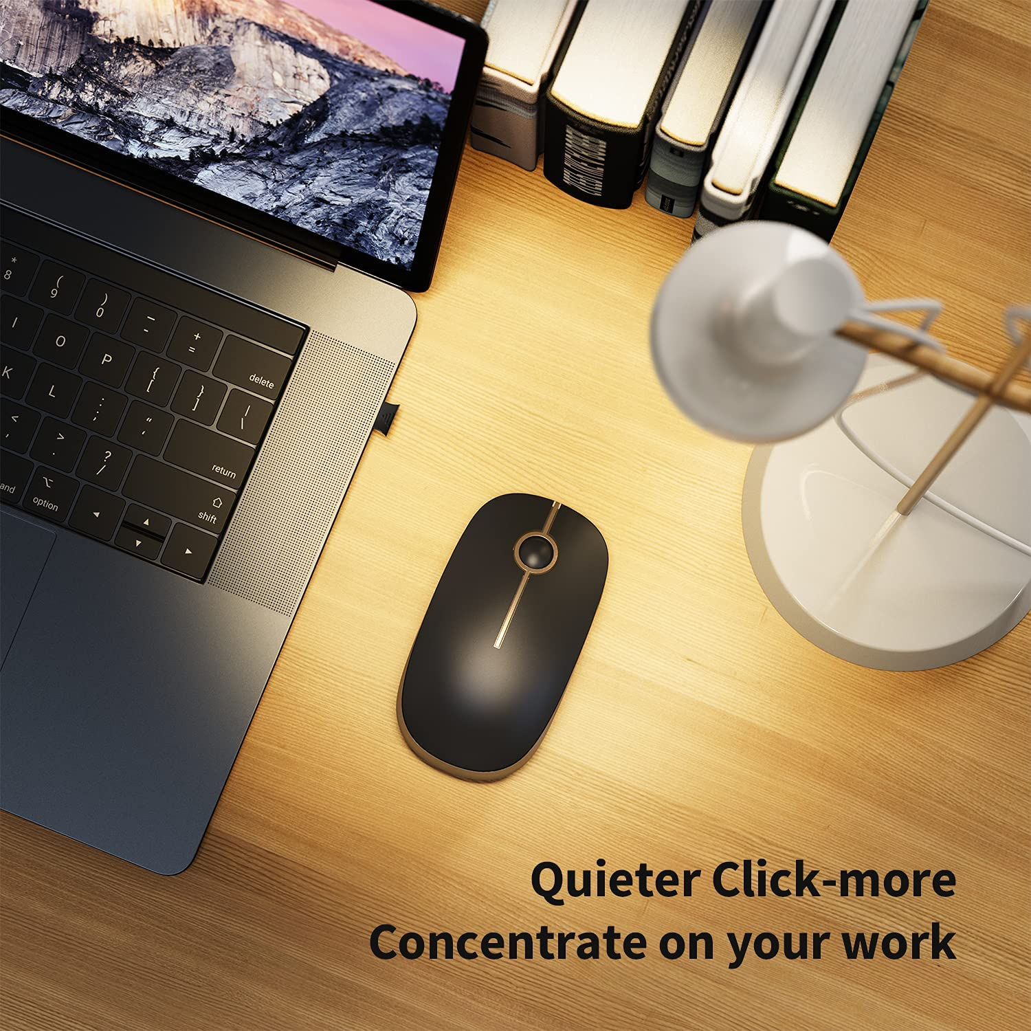 Wireless Mouse, 2.4G Slim Portable Computer Mice with Nano Receiver for Notebook