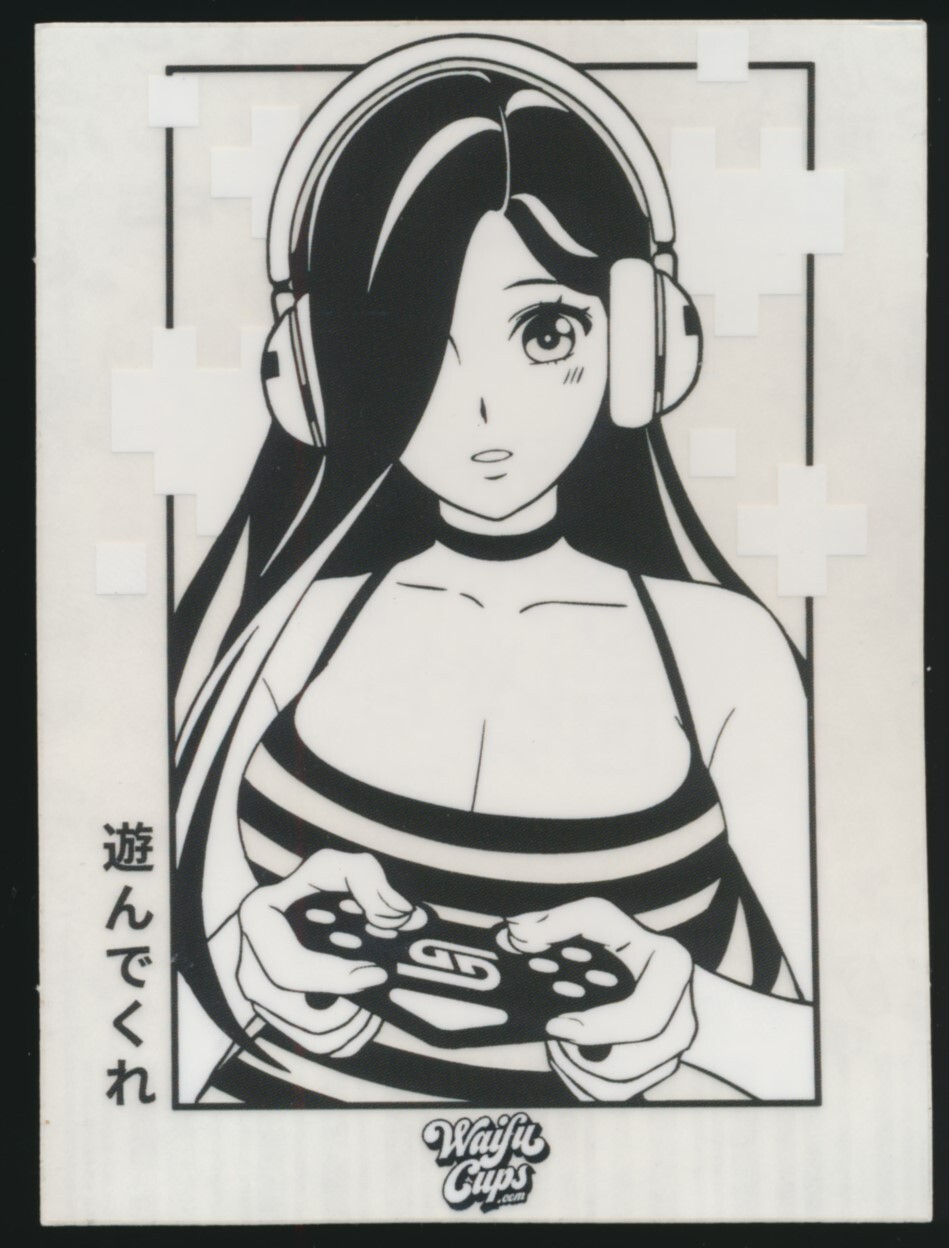 GAMER GIRL GamerSupps WAIFU S4. 4 Transparent Sticker