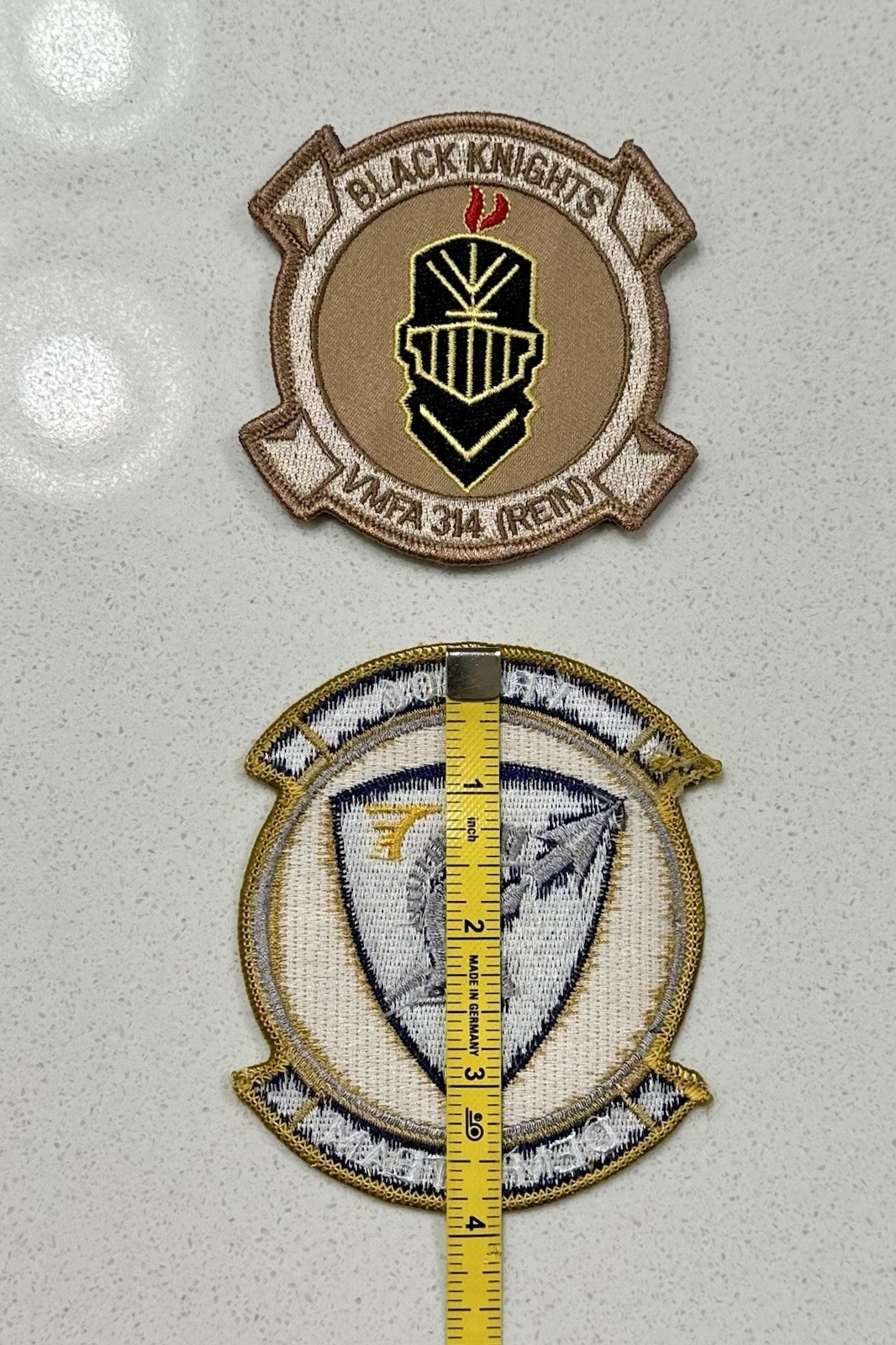 Set of 2 US Navy Patch VFA-106 Sew-On & Black Knights Hook & Loop