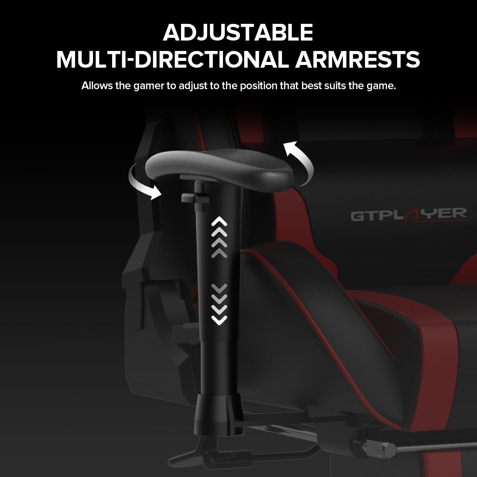GTRACING Gaming Chair with Footrest 27.86 in x x 53.15 in, Red