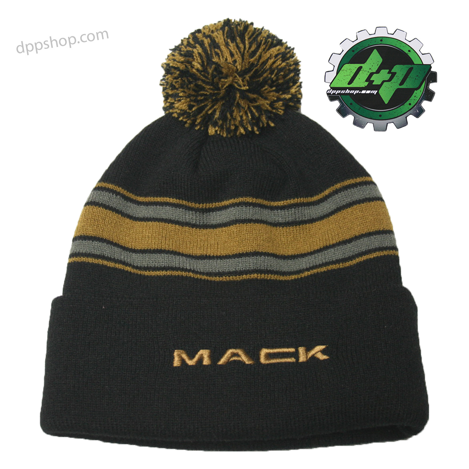 mack beanie Stocking cap bulldog ladies truck trucker hat base toboggan gear pom