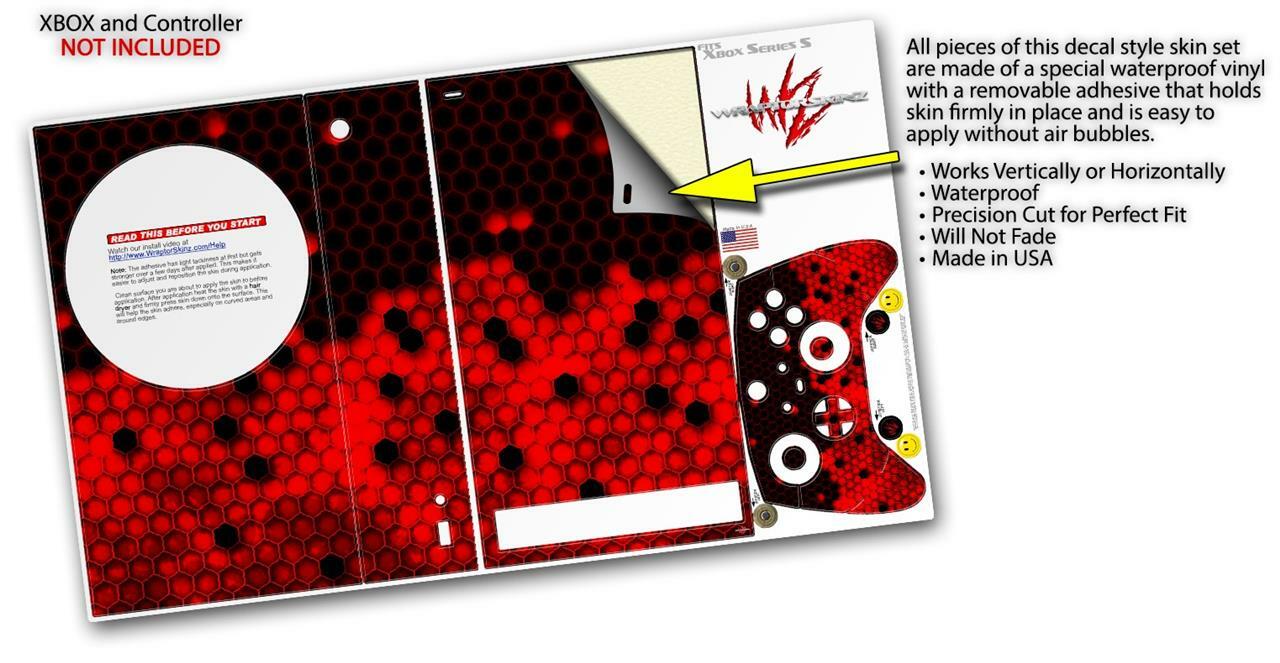 Skins XBOX Series S Console Controller HEX Red