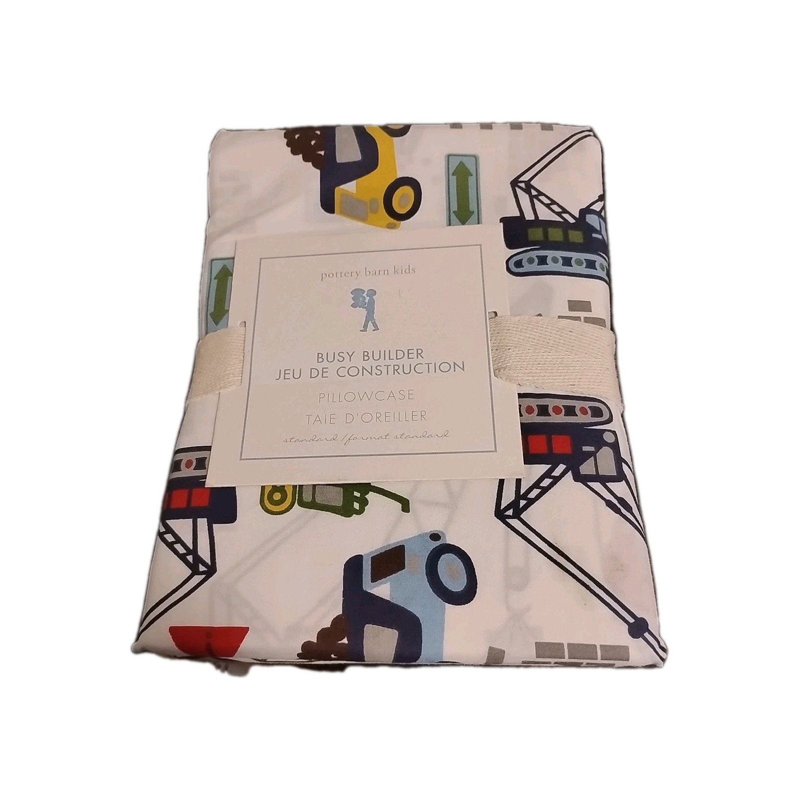 Pottery Barn Kids Busy Builder Standard One Pillowcase