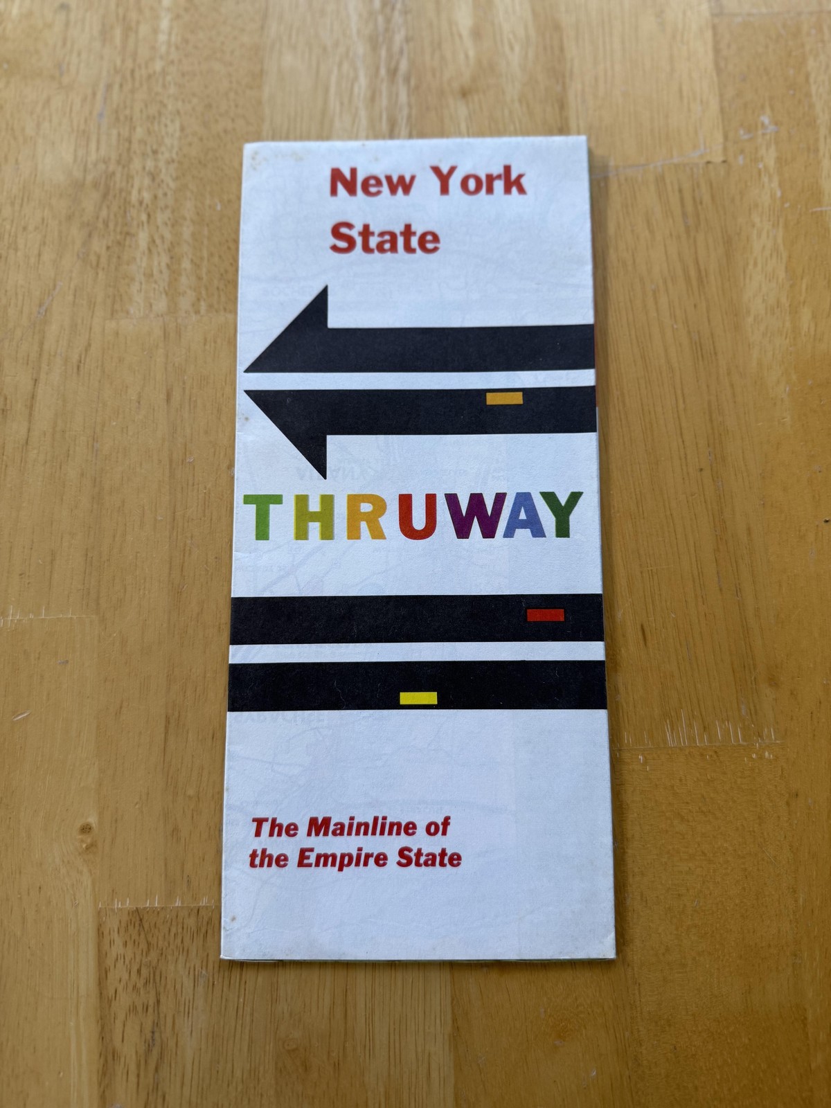 Vintage New York State Thruway Road Map Travel Guide Folded Brochure USA