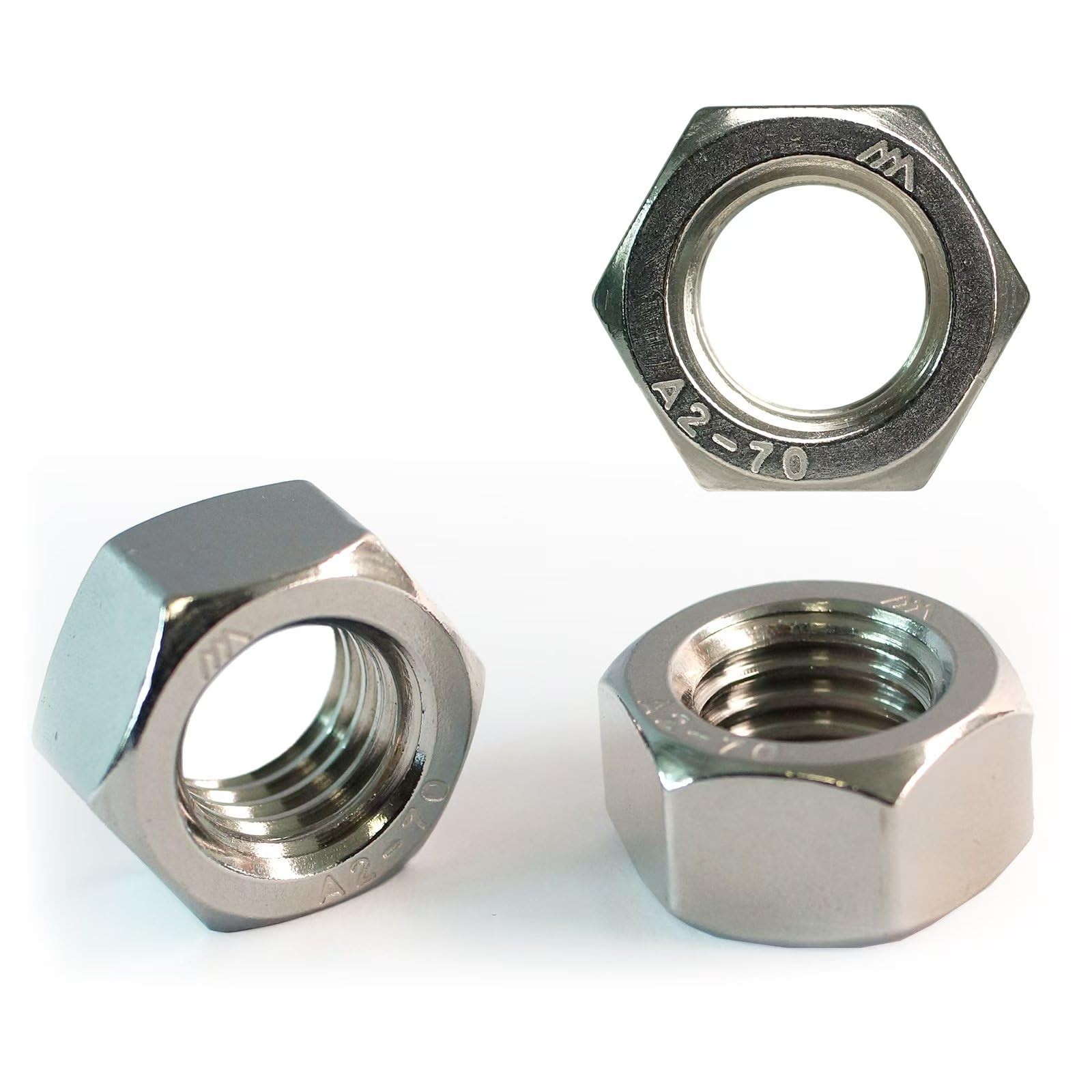 9/16"-12 Hex Nuts 30pcs 304 Stainless Steel 18-8 Hardware UNC Coarse Thread