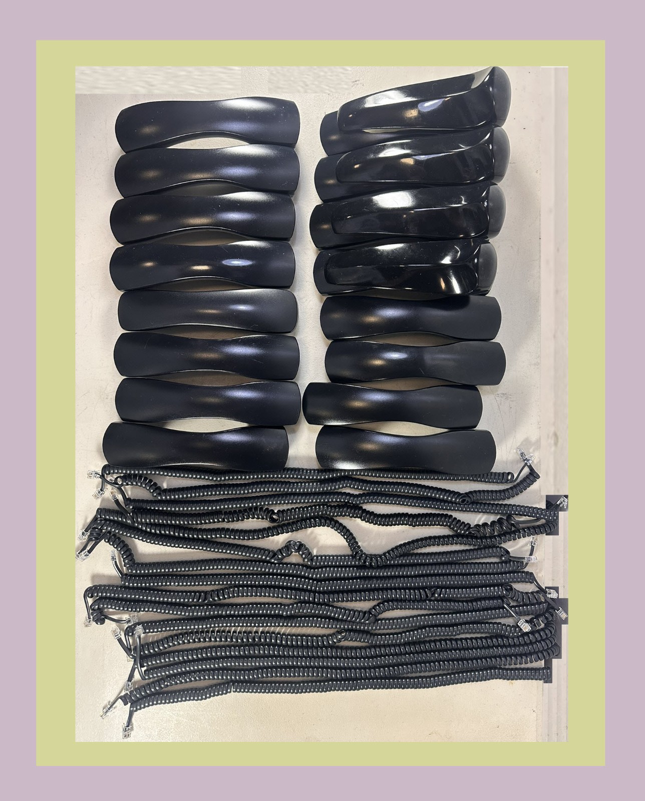 16-Lot NEC DTH Series Handset Black DTH 32D-1 DTH 16D-2 w/cords, cleaned, tested