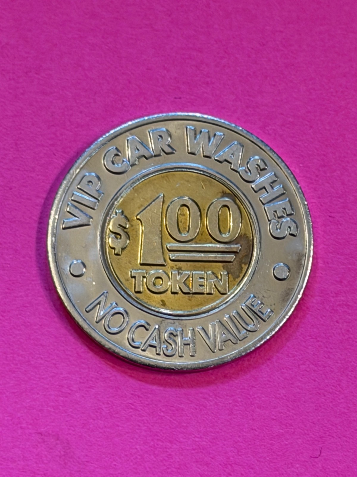 TOKEN FICHA DE LAVA COCHES #1.00 SIN VALOR  FREE SHIPPING