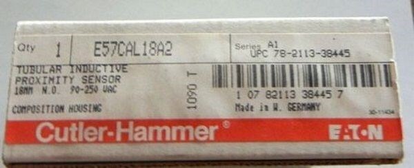 Cutler Hammer Tubular Inductive Proximity Sensor E57CAL18A2 ~ NEW in BOX
