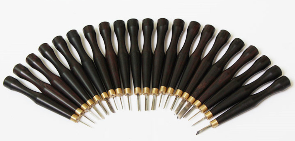 HSS  woodworking carving tool for printmaking engraving sandalwood handle