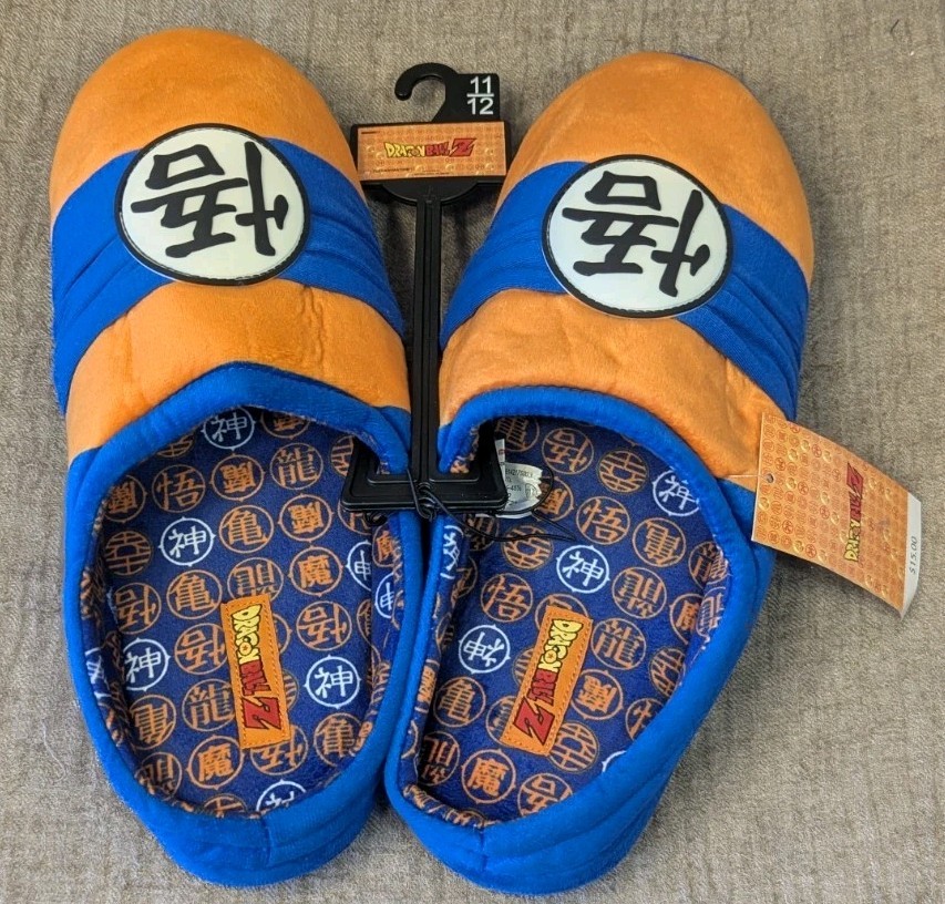 NWT Dragon Ball Z Goku Clog Slippers Men's Size 11-12 Micro Plush Ground Up