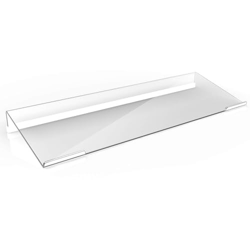 Acrylic Tilted Computer Keyboard Holder for Easy Ergonomic Typing, Clear