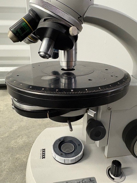 Zeiss Standard 18 Polarizing Microscope w/ Lens & Rotating Stage