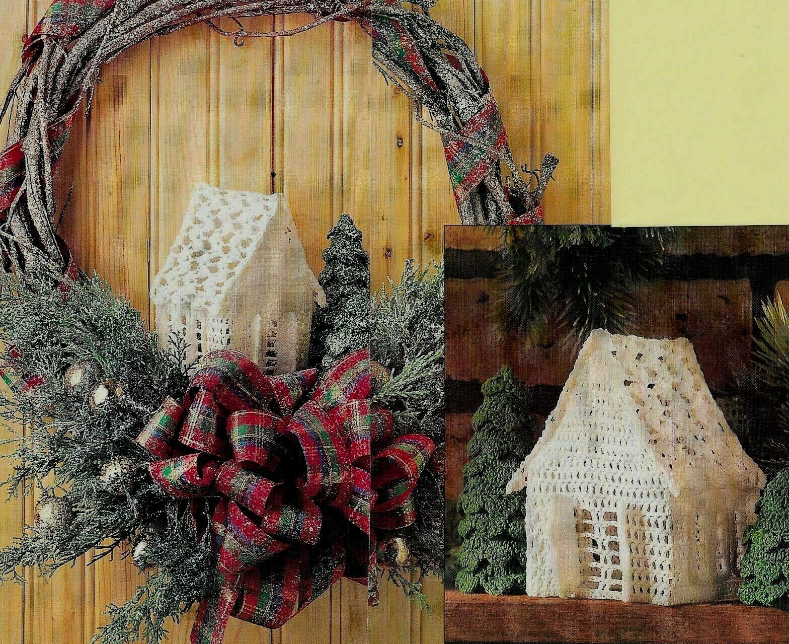VICTORIAN MINIATURES HOUSE & TREES DIGEST SIZE CROCHET PATTERN INSTRUCTIONS