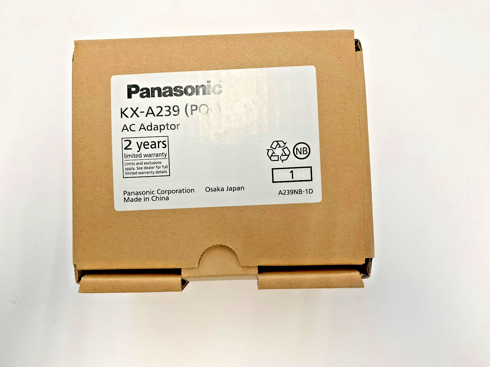 PANASONIC KX-A239 PQLV206 AC adapter for KX-NT300 KX-NT500 KX-UT100 VoIP Phones