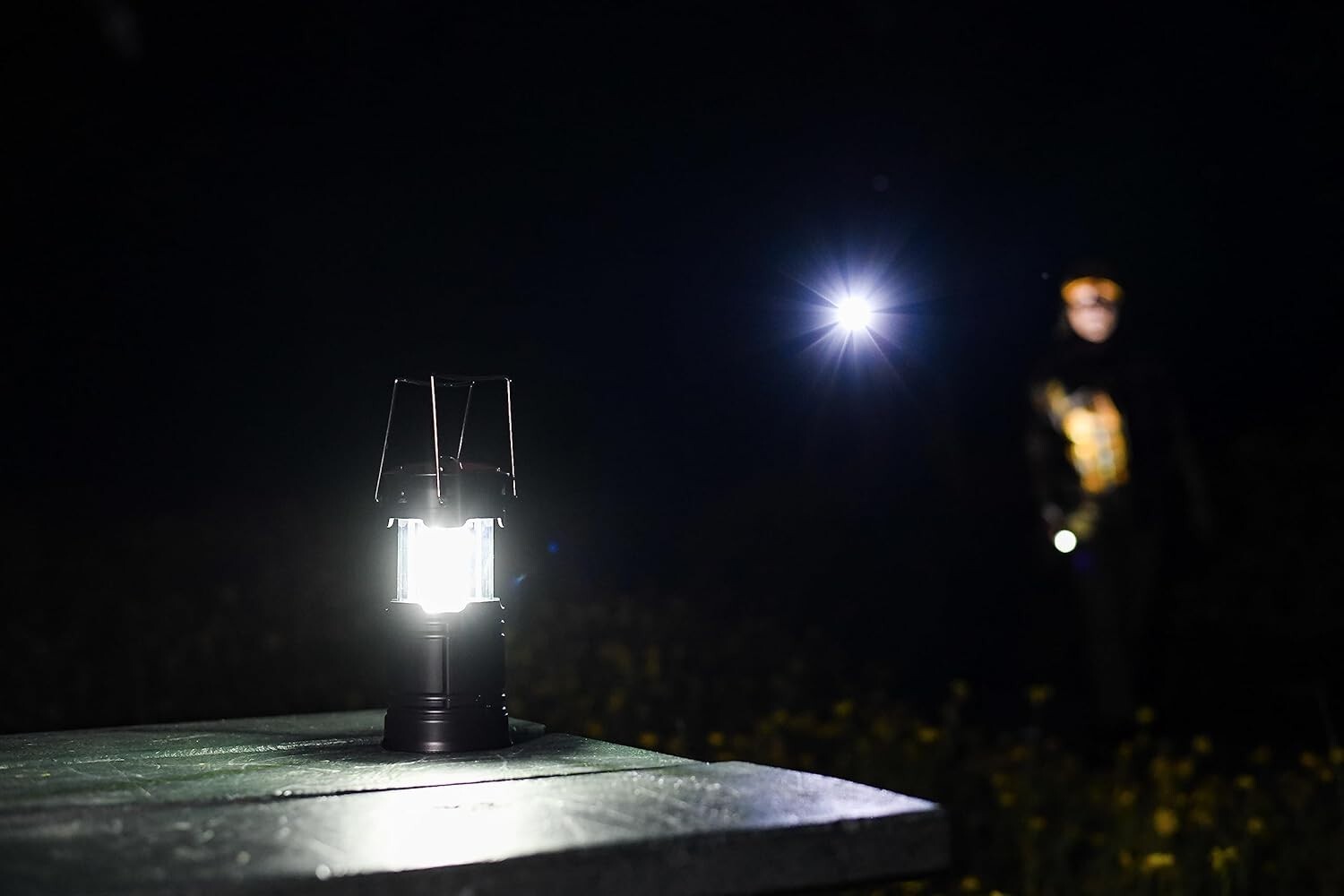 Durable Rechargeable LED Headlamp + Lantern Set - 4X Brighter for Camping Needs