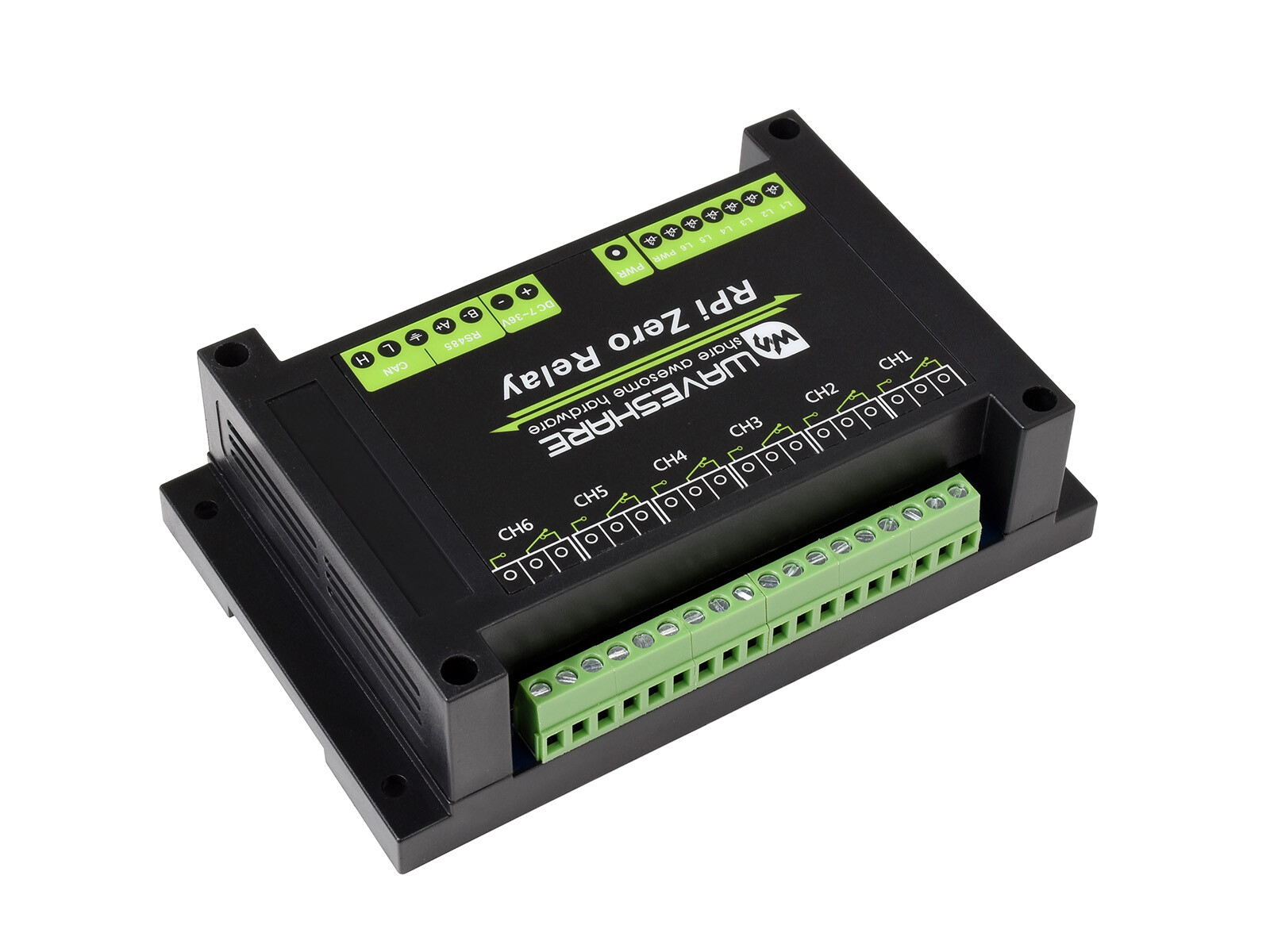Waveshare Industrial 6-ch Relay Module for Raspberry Pi Zero RS485/CAN