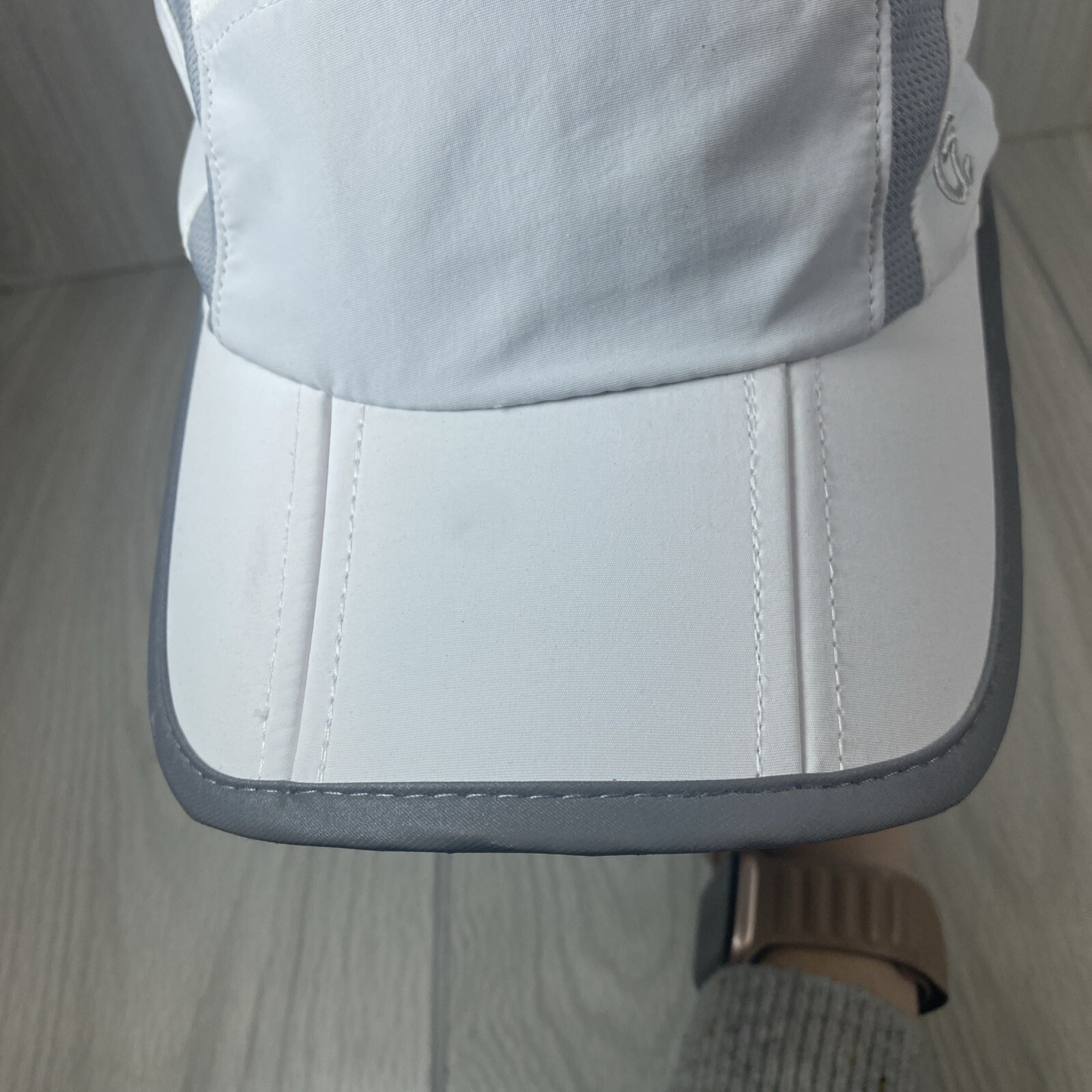 GADIEMKENSD Reflective Folding Outdoor Hat Unstructured Adjustable White Cap