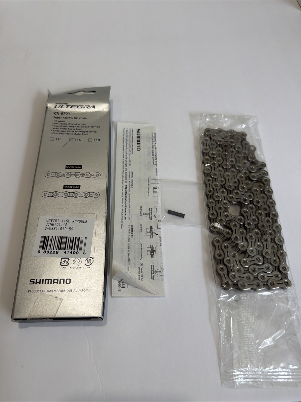Shimano CN-6701 Ultegra Super Narrow 10 Speed Chain 116  links