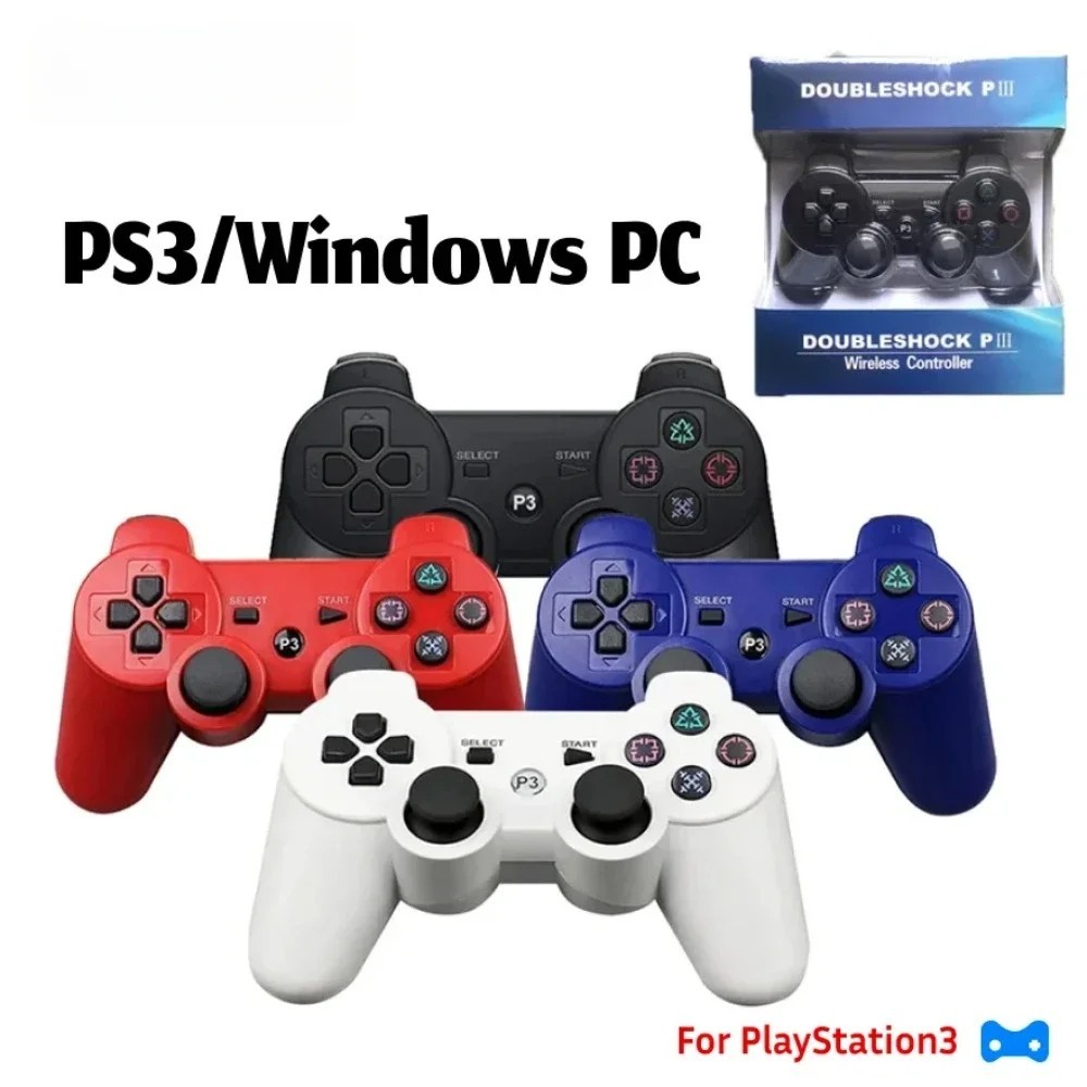 LZJV Bluetooth Wireless PS3 Controller Gamepad Dual Vibration for PC