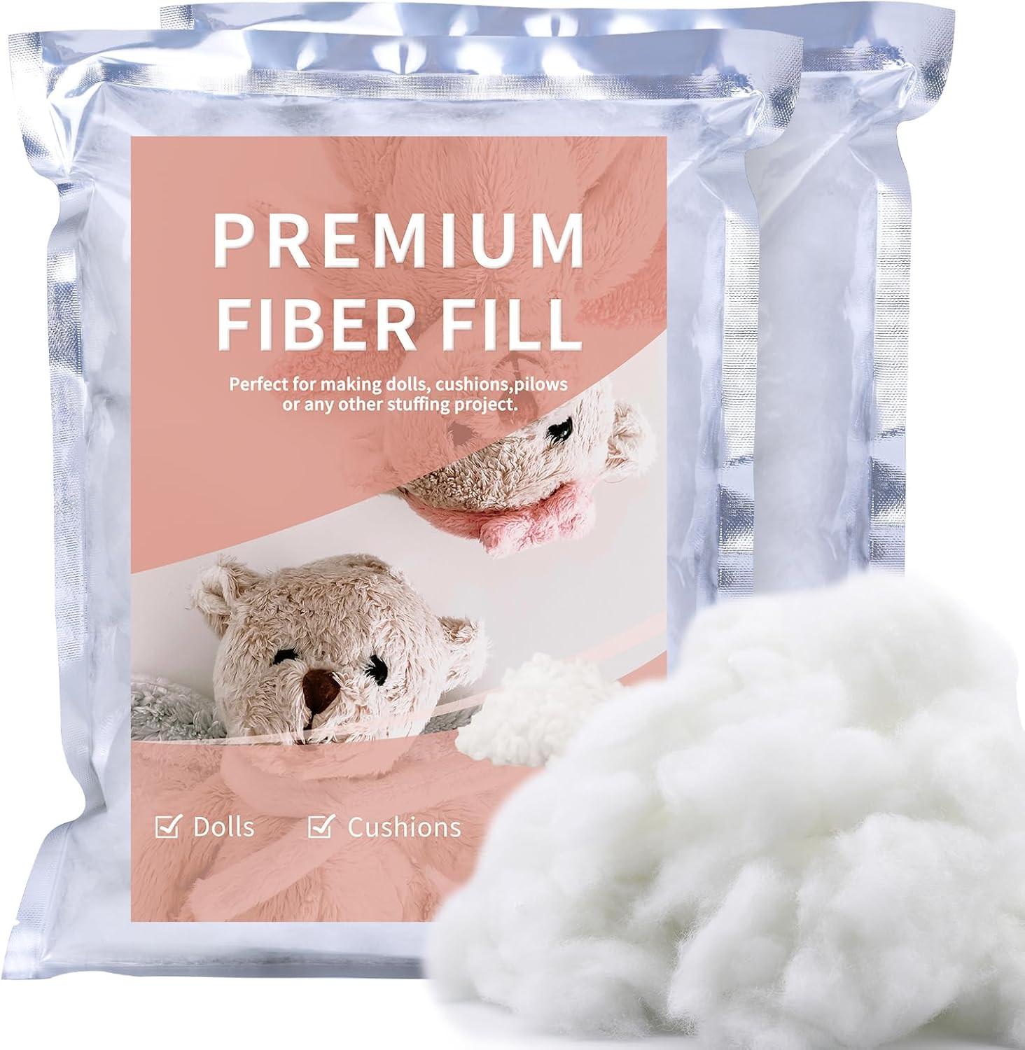 12.3Oz Polyfill Stuffing, Stuffing for Stuffed Animals & Crafts | 1.8Oz-1.21 Lb