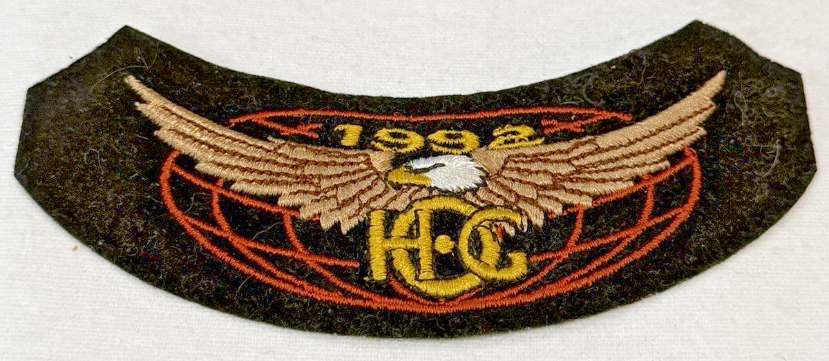 Vintage HARLEY DAVIDSON OWNERS GROUP HOG H.O.G. 1992 Vest Jacket Patch