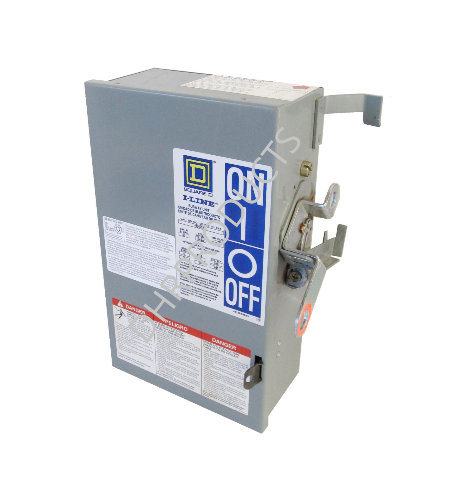 SQUARE D PQ3206G 60 AMP 240 VOLT 3P3W FUSIBLE BUSWAY SWITCH BUS PLUG