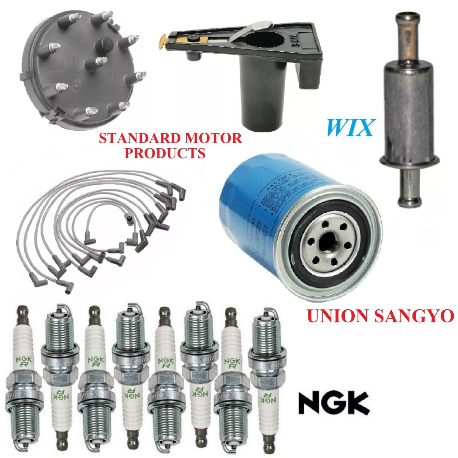 Tune Up Kit Filters Cap Wire Spark Plugs For FORD MUSTANG V8 4.2L 1980