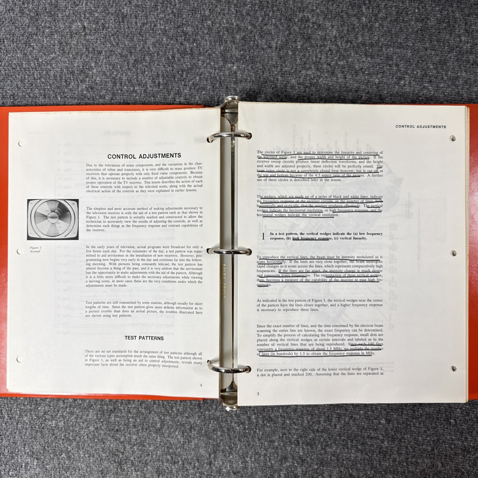 Bell & Howell Schools DeVRY Electronics Television Serving Course 831 - 10 Parts
