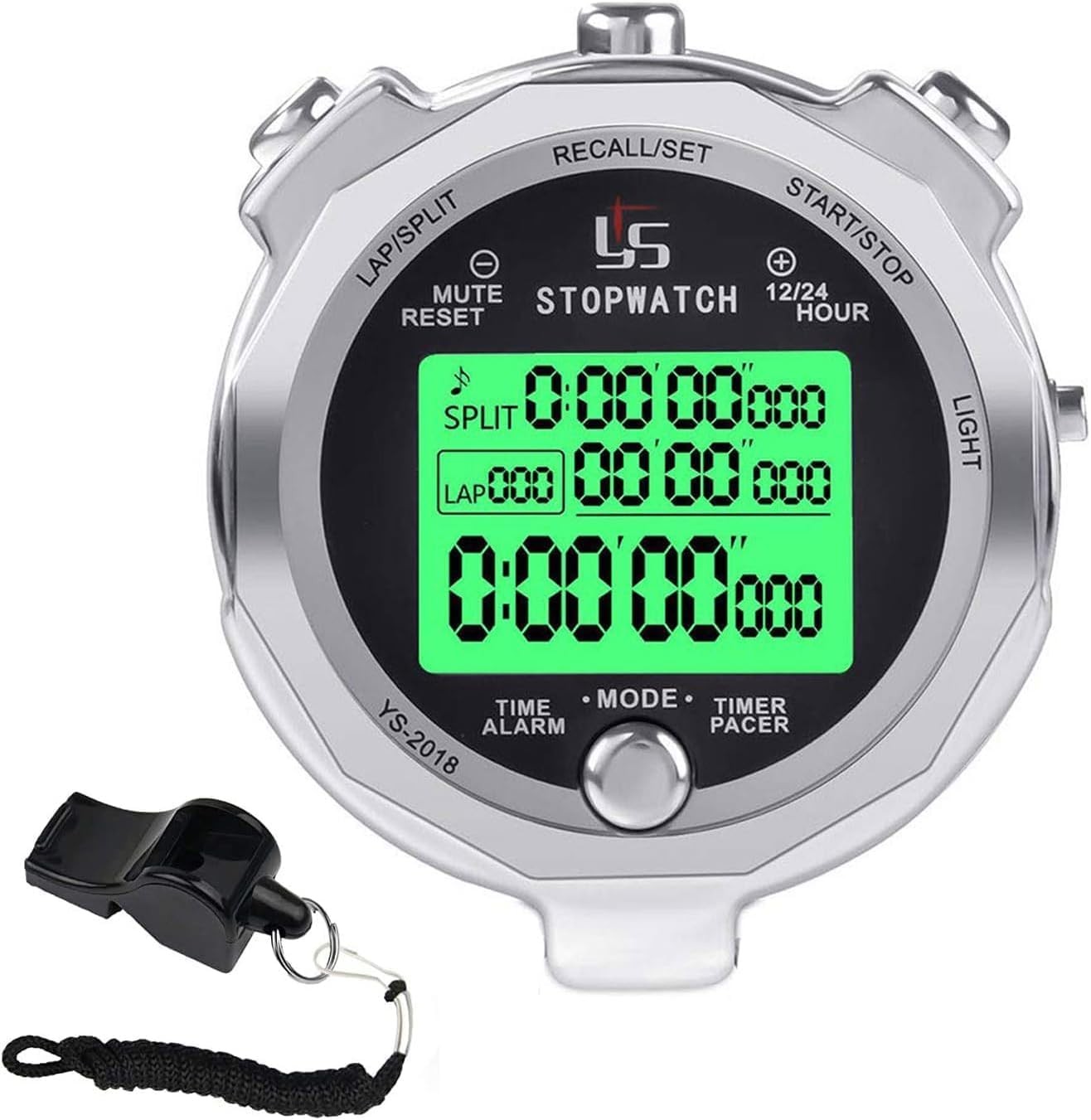 Rolilink Metal Stop Watch for Sports Stopwatches Timer 100 Lap-metal
