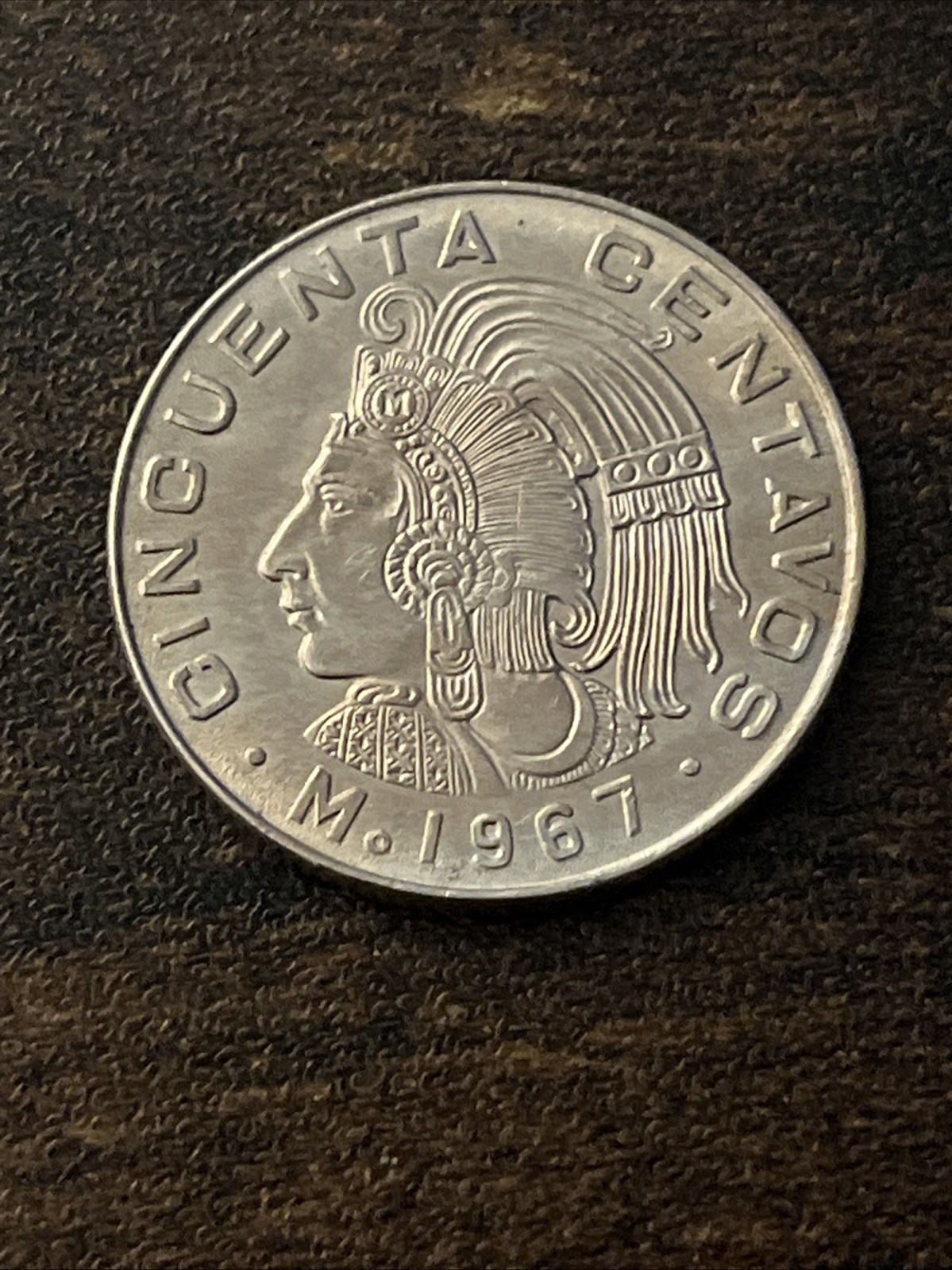 1967 Mexico 50 Fifty Cincuenta Centavos Beautiful Actual Coin TC1356*