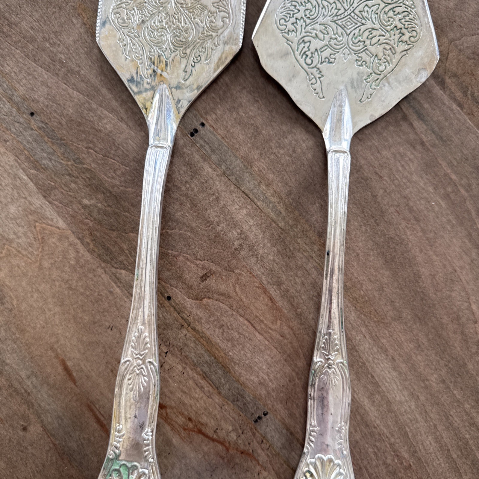 Large Silver Plate Serving Spatulas