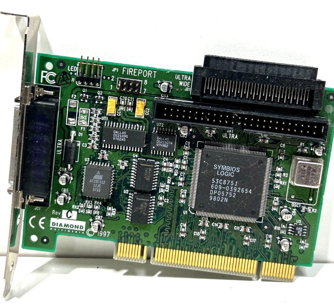 Diamond Multimedia Fireport 40 Ultra Wide Rev C 1997 PCI Card SCSI Adapter Vtg