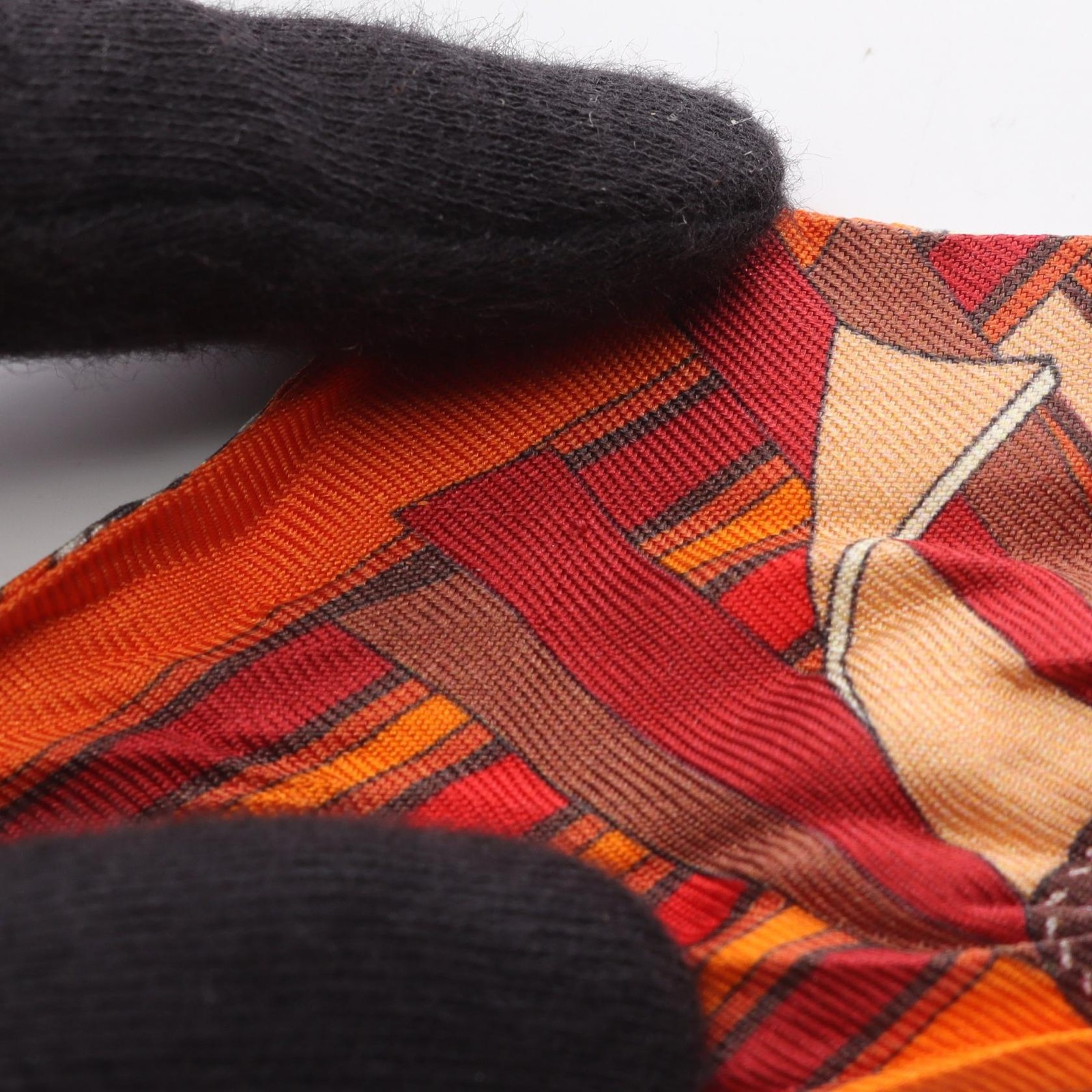 Hermes Twilly Brides Et Gris Scarf Clothing Silk Orange / Multicolor Used