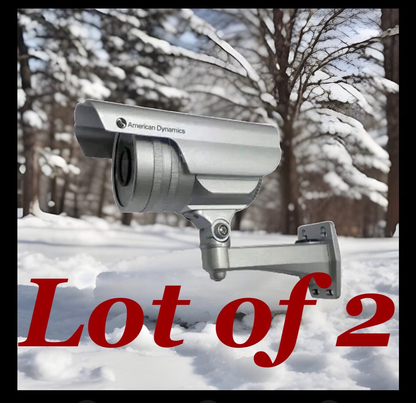 2x ADCA3BWO3RP CCTV Color Cameras 600TVL 9-22mm PAL IR Bullet Weatherproof NEW!