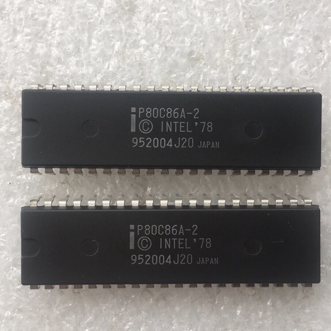 New INTEL P80C86A-2 8086 16-BIT Microprocessor PDIP40 x 1pc
