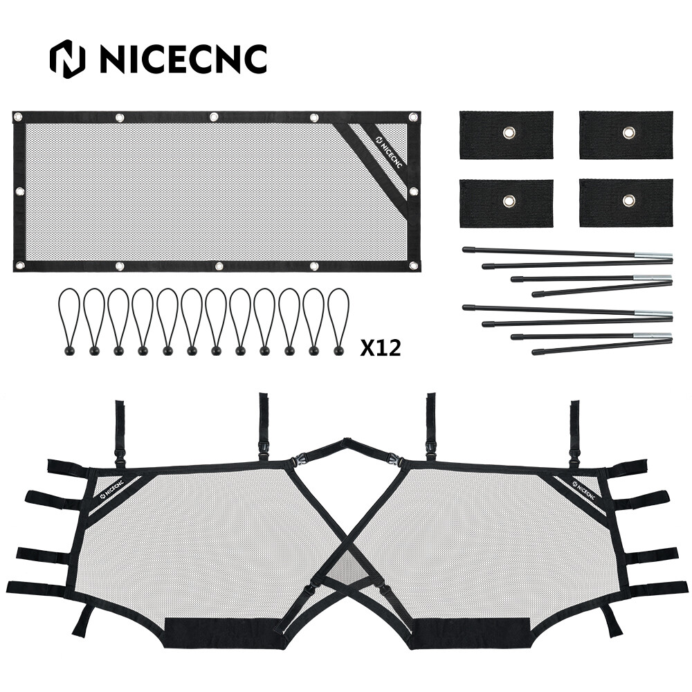 NICECNC Rear Side Window Net Mesh For Polaris RZR XP 1000 2014-2023 570 2012-21
