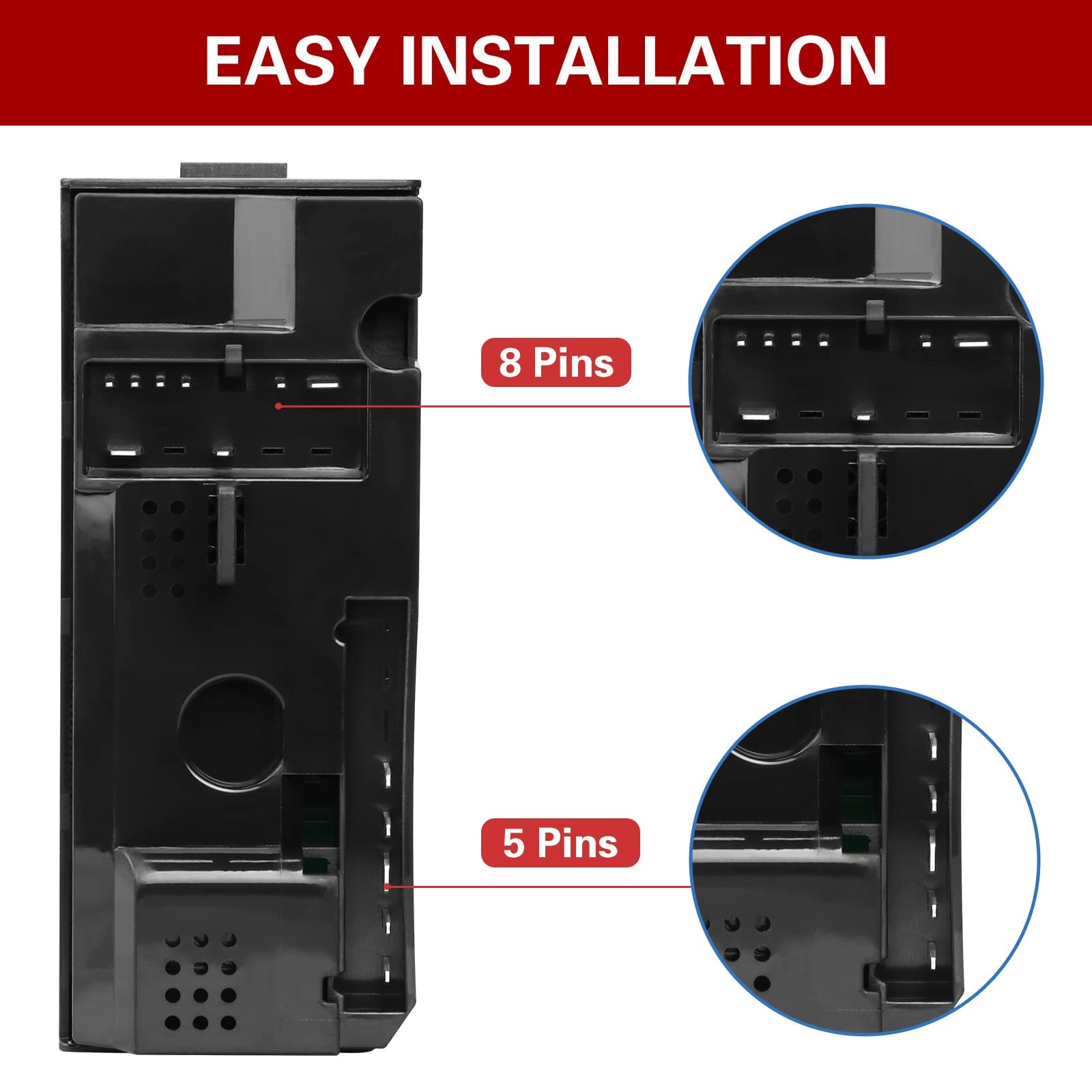 LCWRGS Master Power Window Switch - Compatible with 1995-2000 Chevy Tahoe &...