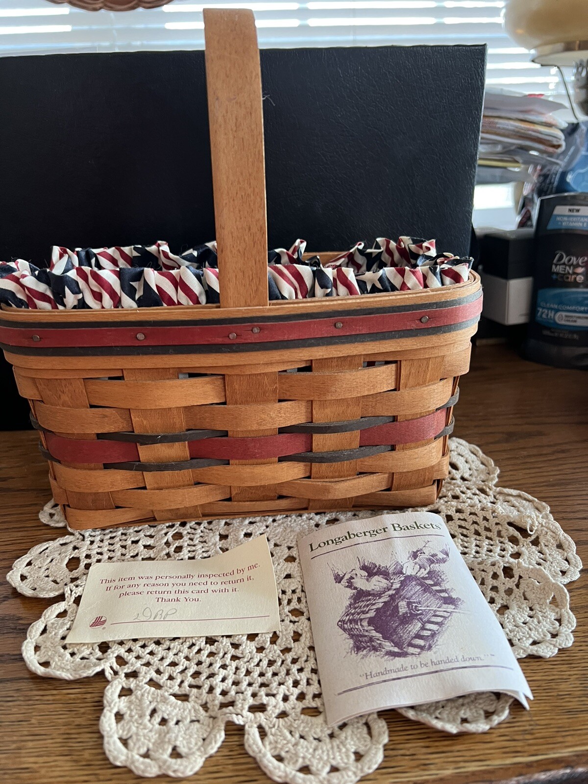 Longaberger All American 1994 Candle Basket with Liner & Protector