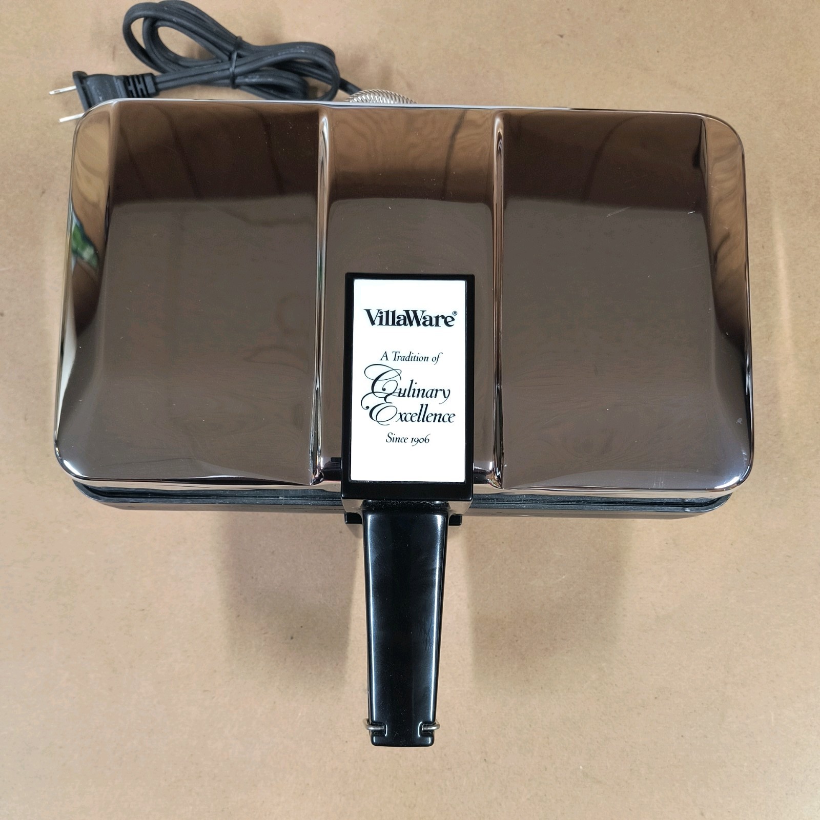 Villaware Model 3850 Quattro Pizzelle Baker Italian Cookie Maker Clean Tested